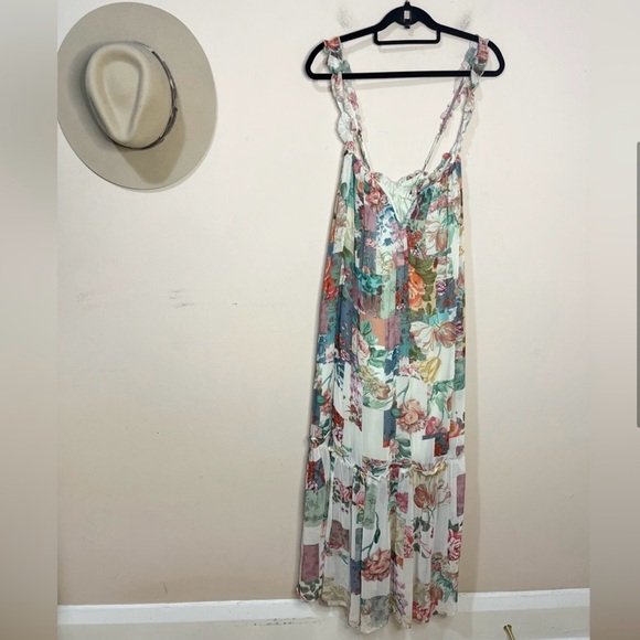 BNWT. Anthropologie Printed Chiffon Midi Dress. - Picture 3 of 8
